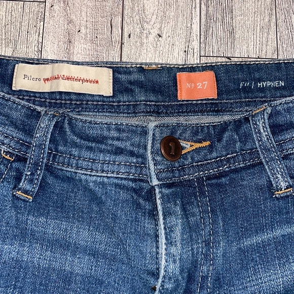 ❗️SOLD❗️Pilcro And The Letterpress Hyphen Boyfriend Patchwork Jeans Size 27 - Picture 7 of 15